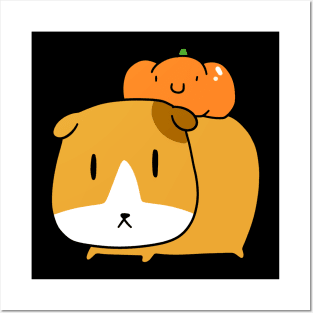 Pumpkin Guinea Pig Posters and Art